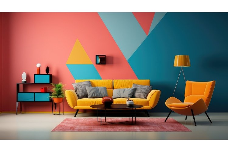 Warm-toned modern living room freshly painted